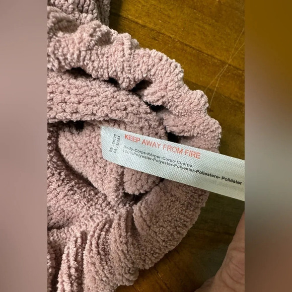 Free People Bino Pullover Mauve Boho 2 Button Collar Textured Knit Oversized XS - Picture 8 of 9